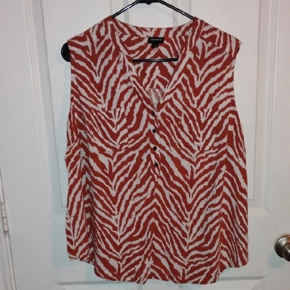 Torrid Zebra Print Sleeveless Blouse